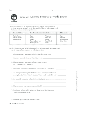 Chapter 18 Section 4 America Becomes a World Power Answer Key  Form