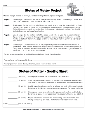 States of Matter Project Super Teacher Worksheets Web Rss K12 Nc  Form