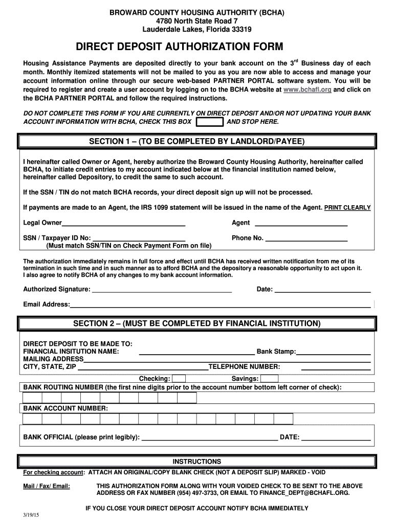 Broward County Housing Authority Forms