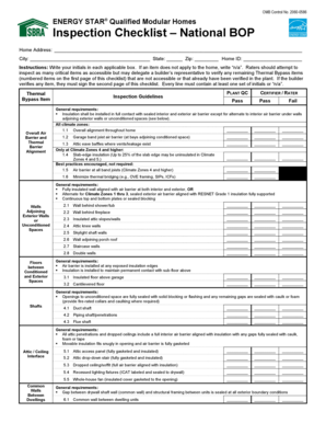 Inspection Checklist ENERGY STAR Modular Home Prescripti Research Alliance  Form
