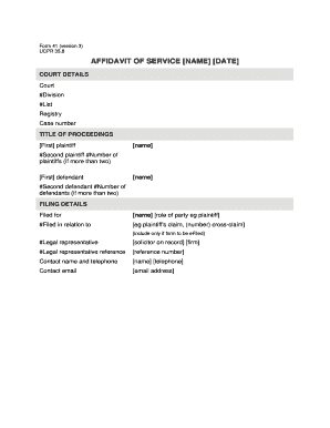 Affidavit Form Nsw