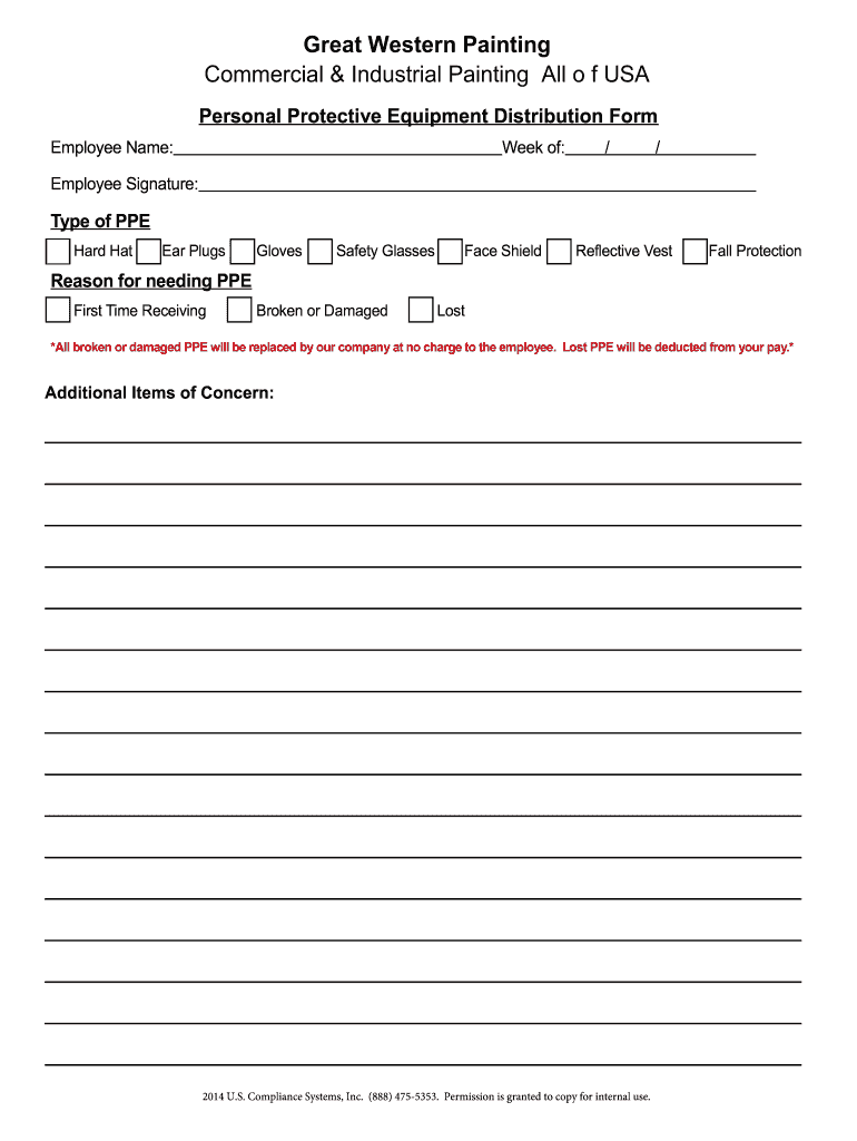 Ppe Acknowledgement Receipt Form