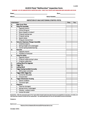 Glock Inspection Form