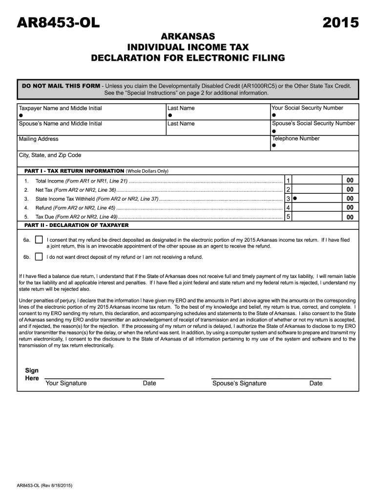 Form 8453 Ol