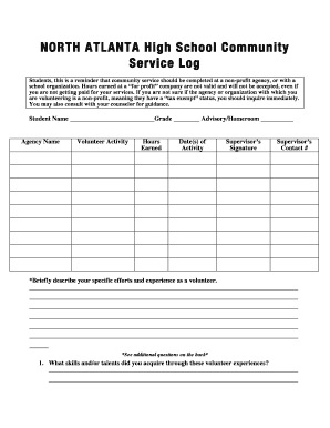 North Atlanta Community  Form