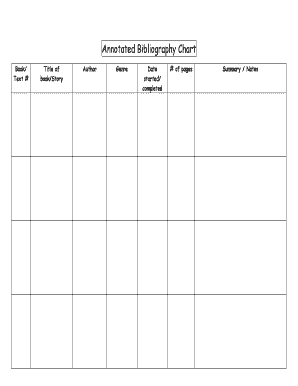 Annotated Bibliography Table  Form