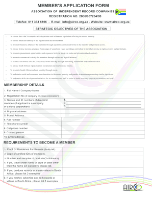 Airco Registration  Form
