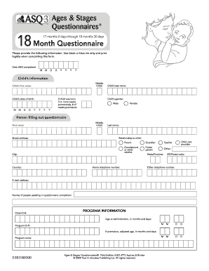 18 Month Asq  Form