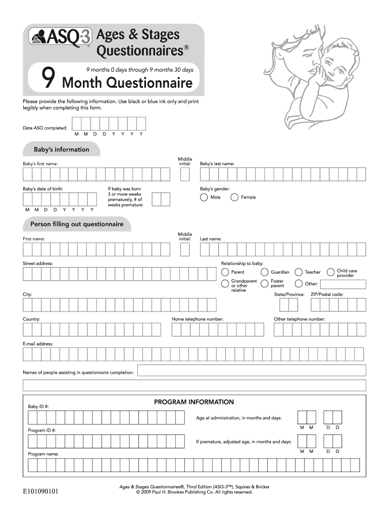 Asq 9 Months  Form