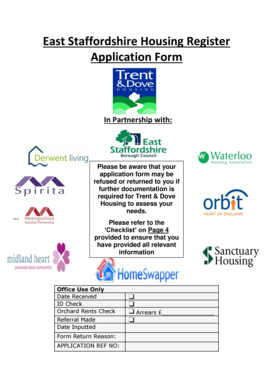 Trent and Dove Register  Form