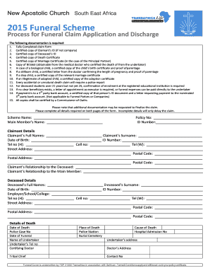 Nac Burial Fund Forms