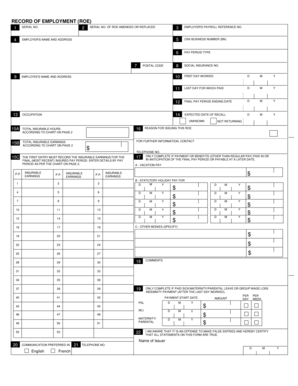 Blank Roe Form PDF