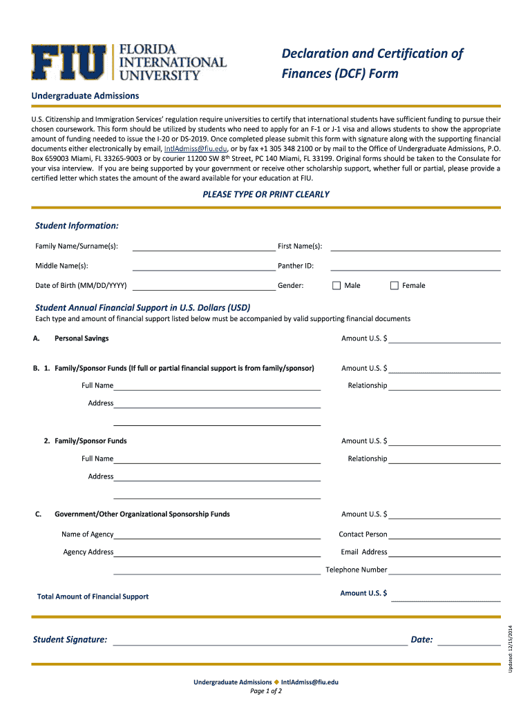 Get and Sign Dcf Fiu 2014-2022 Form