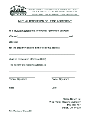  Mutual Lease Termination Agreement PDF 2008-2024