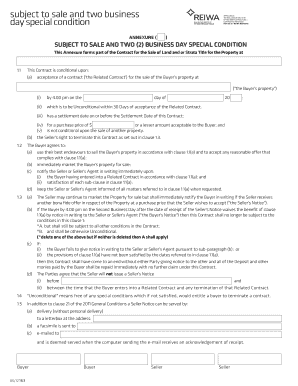 Day Special Condition  Form