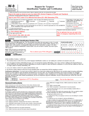 501c3 W9 Example  Form