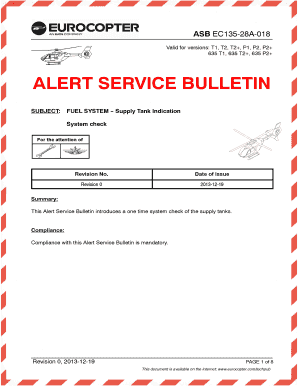 Bell Helicopter Alert Service Bulletin  Form