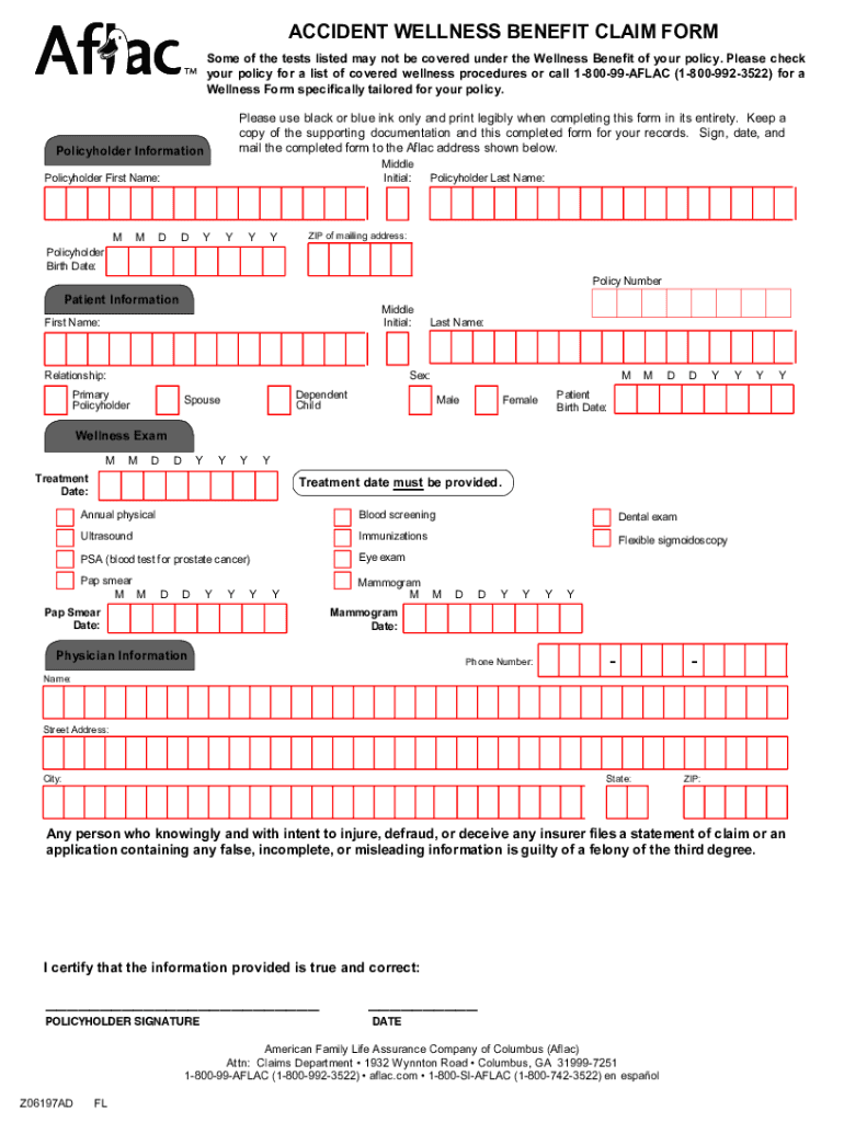 Aflac Claim Forms