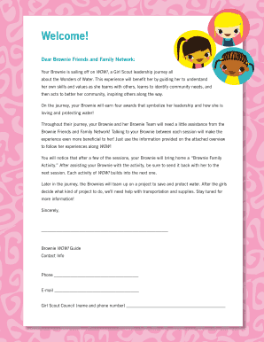 Brownie Wow Journey PDF  Form