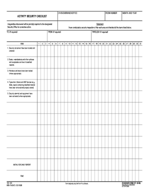 Sf 701  Form