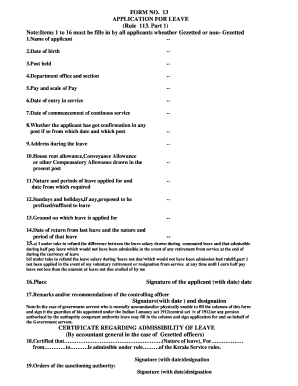 Commuted Leave Form