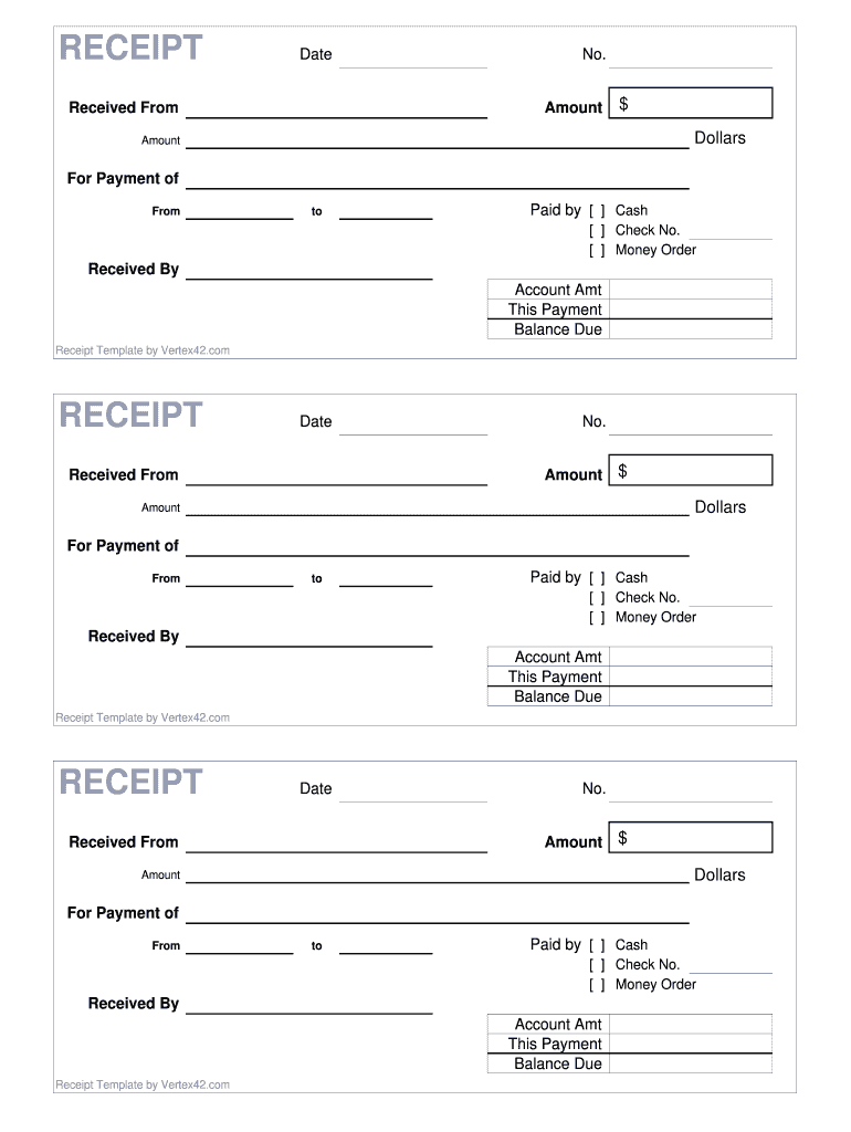 Funeral Receipt  Form