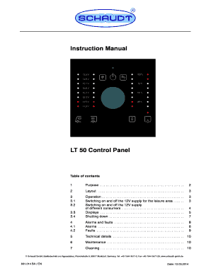Adria Control Panel Manual  Form