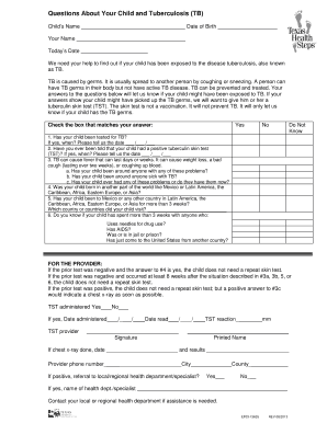 Tb Questionnaire Form