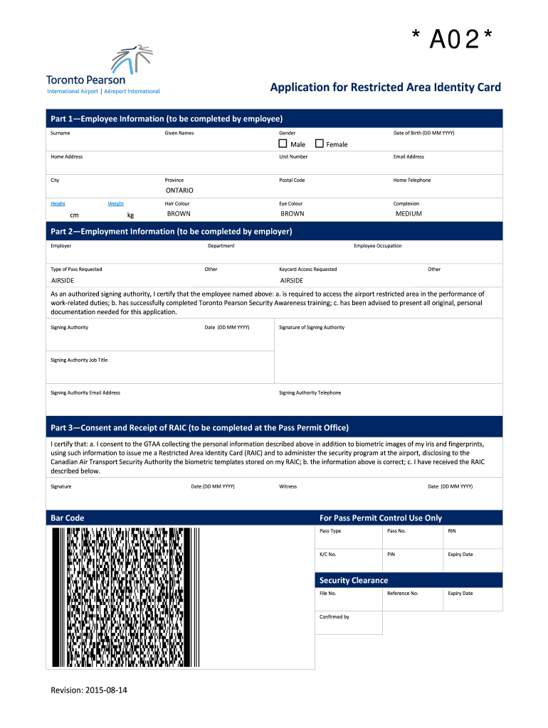  Raic Application 2015