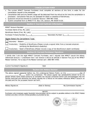 The Current MPACT Contract Purchaser Must Complete All Sections of This Form in Order for the