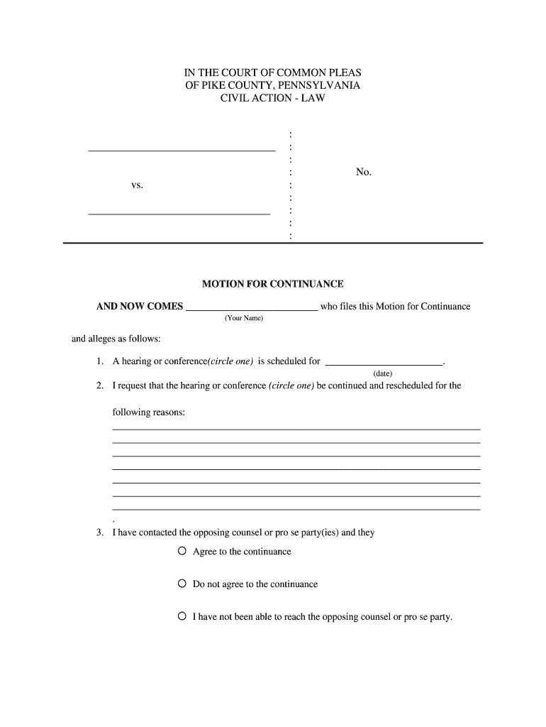 Court Motion Templates