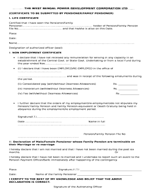 Wbsedcl Pension Portal  Form