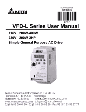 Delta Vfd Manual PDF  Form