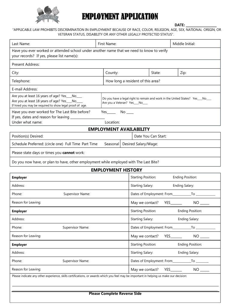 Kalahari Application  Form