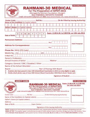  Rahmani 30 Sample Paper 2014-2024