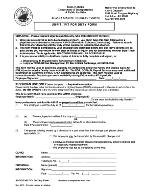 Fit for Duty Form