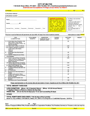 Work Tax  Form