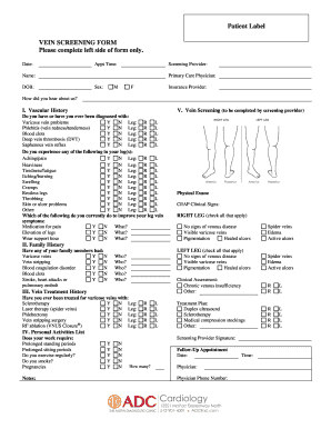 Boise Phlebectomy  Form