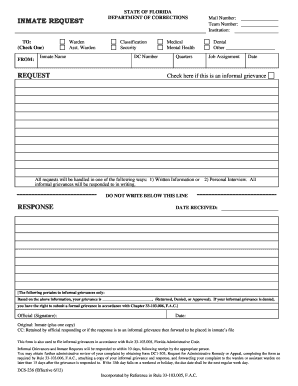Inmate Request Form