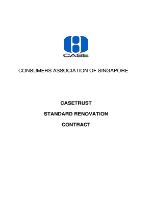 Consumers Association of Singapore Casetrust Standard Renovation  Form