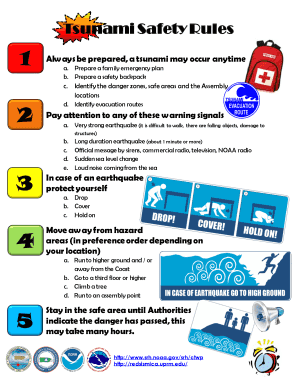 Tsunami Safety Rules  Form