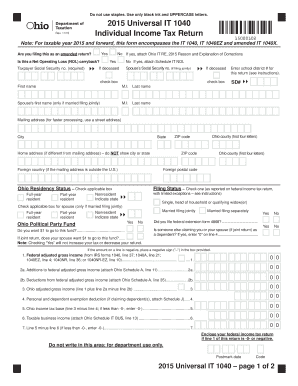 Get and Sign it 1040 it 1040 Ohio Department of Taxation State of Tax Brackets  Form
