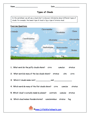 types of clouds assignment