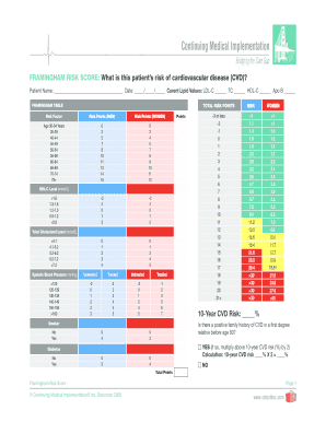 Score De Framingham PDF  Form