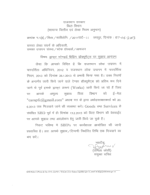 Finance Department Rajasthan Standard Bidding Document Form