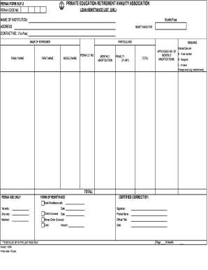 Peraa Loan Form