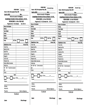 Avinashilingam University Fees Payment  Form