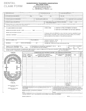 Dental Claim Form Mamaroneck Teachers Association Mamaroneckta