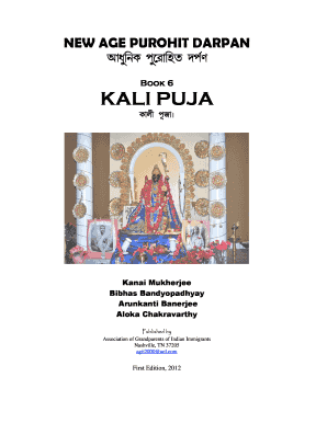 New Age Purohit Darpan Kali Puja PDF  Form