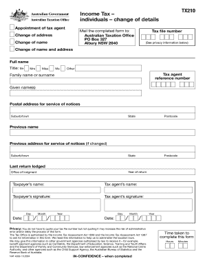 Tx210 Form